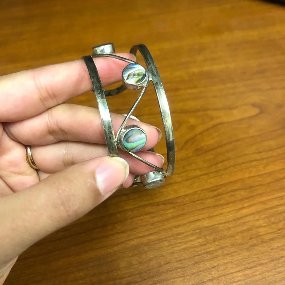 Vintage Mexican alpaca bracelet